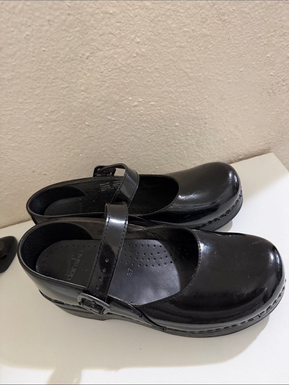 Dansko Black Patent Mary Jane Platform Clogs - Picture 3 of 9
